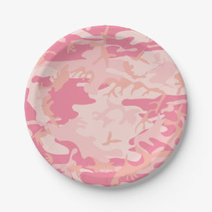 Pink Camouflage. Camo your Paper Plate