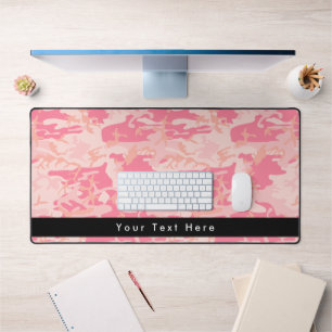 Pink Camouflage, Camouflage, Military, Army Desk Mat