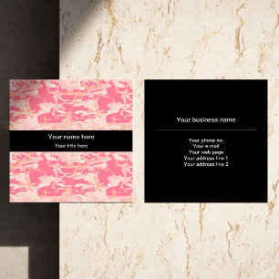 Pink Camouflage, Camouflage, Military, Army Square Business Card
