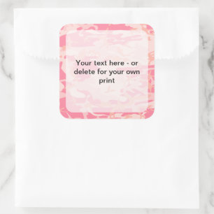 Pink Camouflage, Camouflage, Military, Army Square Sticker
