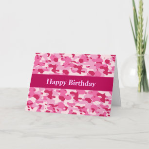 Pink Camouflage Card