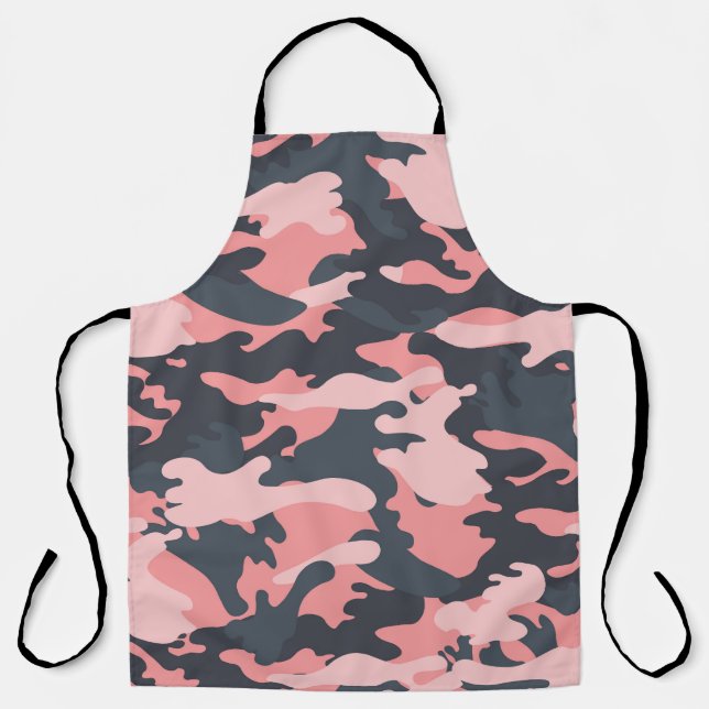 Pink Camouflage: Classic Vintage Pattern Apron (Front)