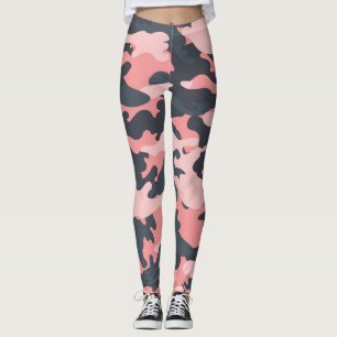 Pink Camouflage: Classic Vintage Pattern Leggings