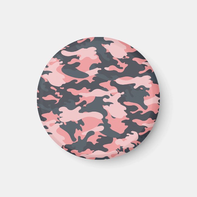Pink Camouflage: Classic Vintage Pattern Magnet (Front)