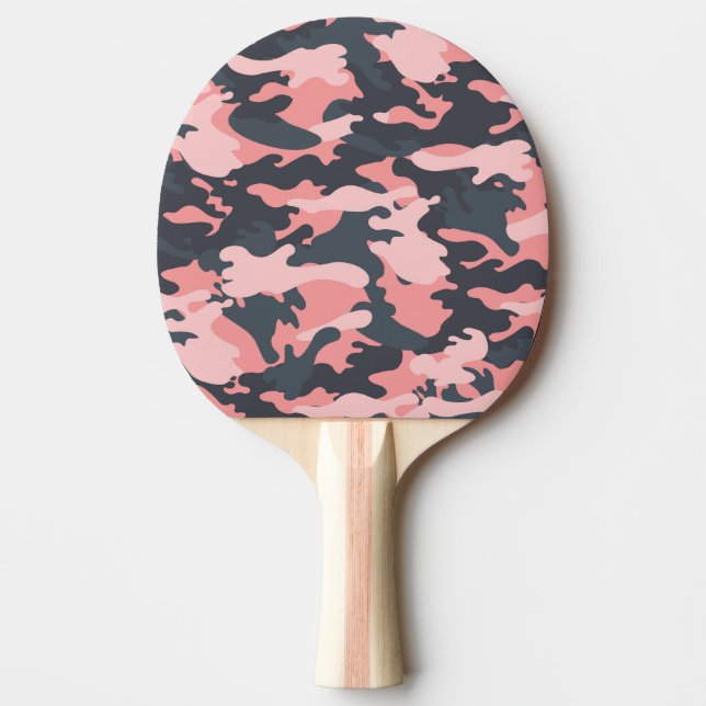 Pink Camouflage: Classic Vintage Pattern Ping Pong Paddle (Front)