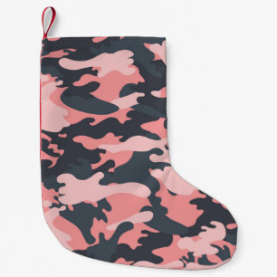 Pink Camouflage: Classic Vintage Pattern Small Christmas Stocking