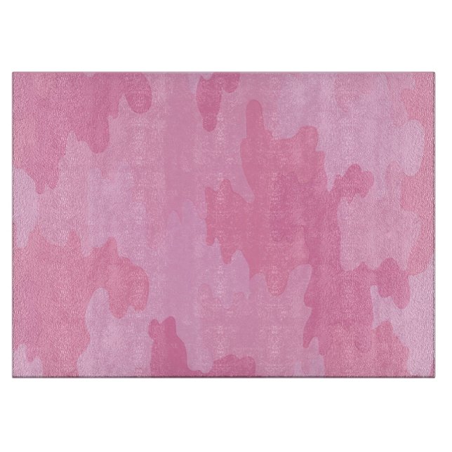Pink Camouflage Cutting Board (Front)