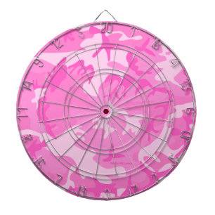 Pink camouflage Dart Board