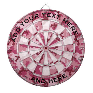 Pink camouflage dartboard