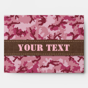Pink camouflage envelope