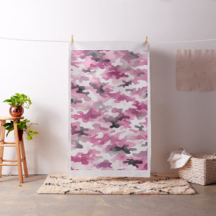 Pink Camouflage Fabric