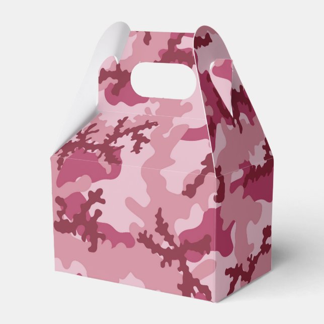 Pink camouflage favour box (Front Side)