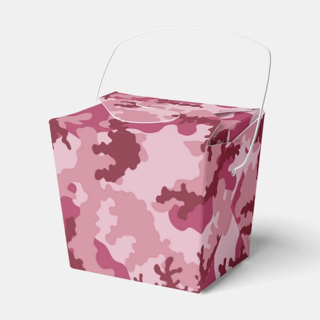 Pink camouflage favour box (Front Side)