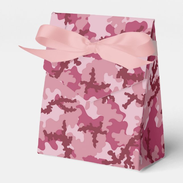 Pink camouflage favour box (Front Side)