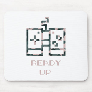 Pink Camouflage Game Controller Ready Up Gamer Mouse Mat