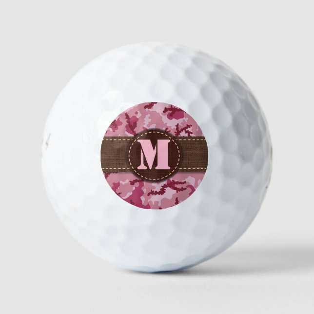 Pink camouflage golf balls (Front)