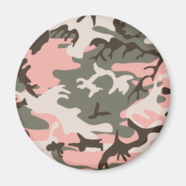 Pink Camouflage Magnet (Front)