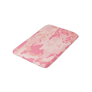 Pink Camouflage, Military, Army Bath Mat