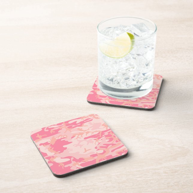Pink Camouflage, Military, Army Coaster (Right Side)
