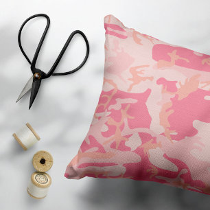 Pink Camouflage, Military, Army Decorative Cushion
