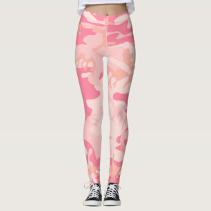 Pink Camouflage, Military, Army Leggings
