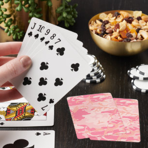 Pink Camouflage, Military, Army Playing Cards