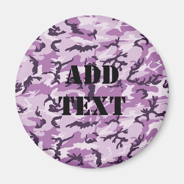 Pink Camouflage Military Pattern Magnet (Front)