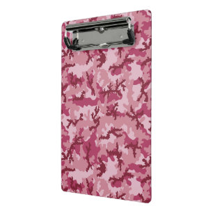 Pink camouflage mini clipboard