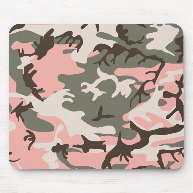 Pink Camouflage Mouse Mat (Front)
