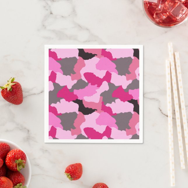 Pink Camouflage Napkin (Insitu)