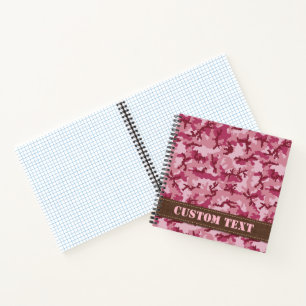 Pink camouflage notebook
