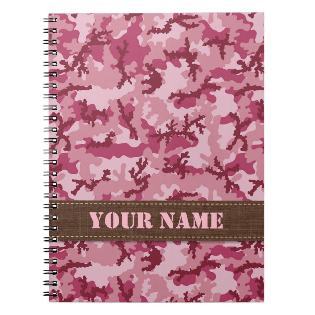 Pink camouflage notebook (Front)