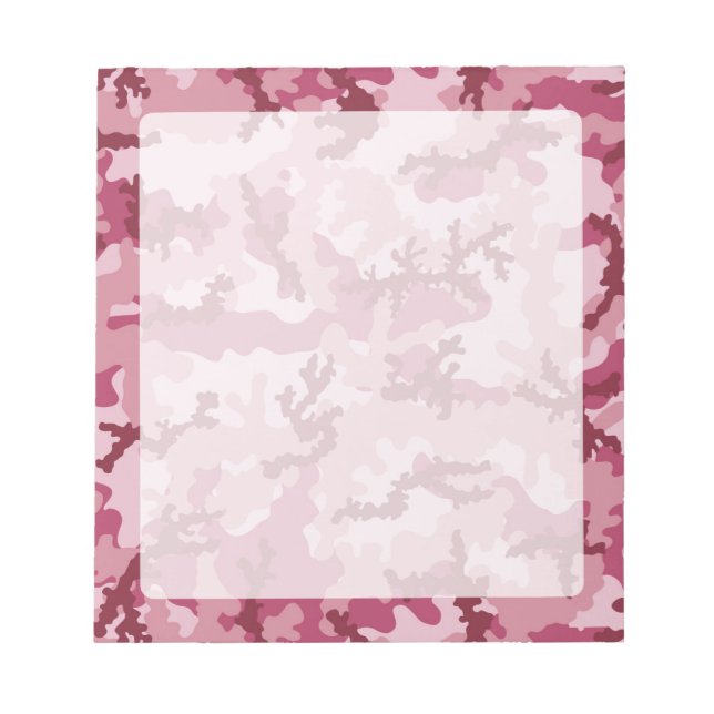 Pink camouflage notepad (Front)