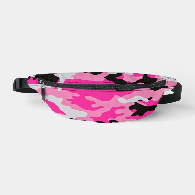 Pink Camouflage Pattern Bum Bags (Front)