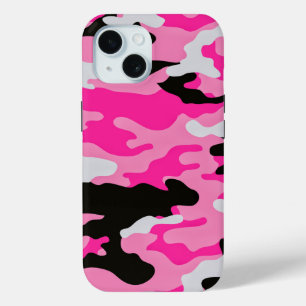 Pink Camouflage Pattern iPhone 15 Case