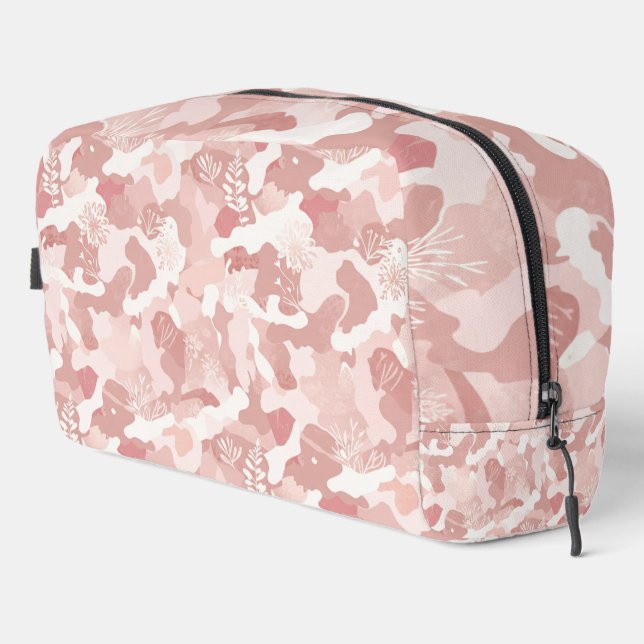 Pink Camouflage Pattern Dopp Kit (Right Corner)