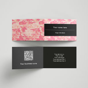 Pink Camouflage Pattern, Military, Army Business Card