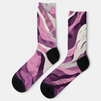 Pink camouflage pattern socks