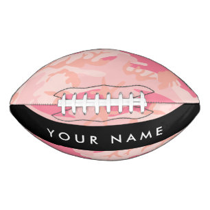 Pink Camouflage Pattern, Your name, Personalise American Football