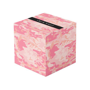 Pink Camouflage Pattern, Your name, Personalise Cube