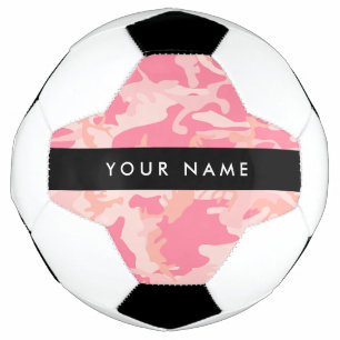 Pink Camouflage Pattern, Your name, Personalise Football