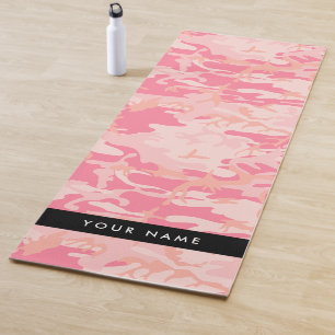 Pink Camouflage Pattern, Your name, Personalise Yoga Mat