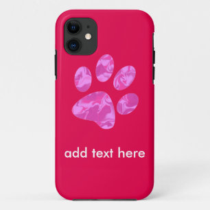 Pink Camouflage Paw iPhone 11 Case
