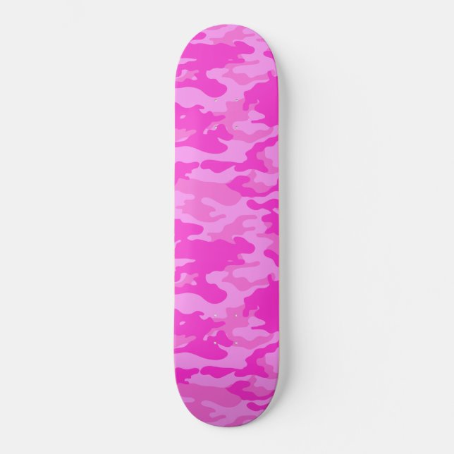 Pink Camouflage Skateboard (Front)