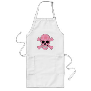 Pink Camouflage Skull And Crossbones Apron