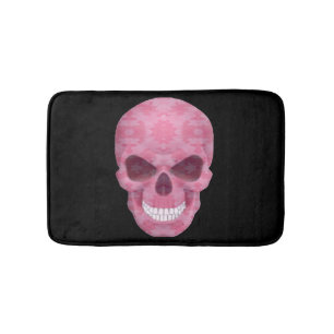 Pink Camouflage Skull Bath Mat