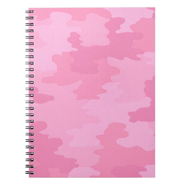 Pink Camouflage Spiral Notebook (Front)