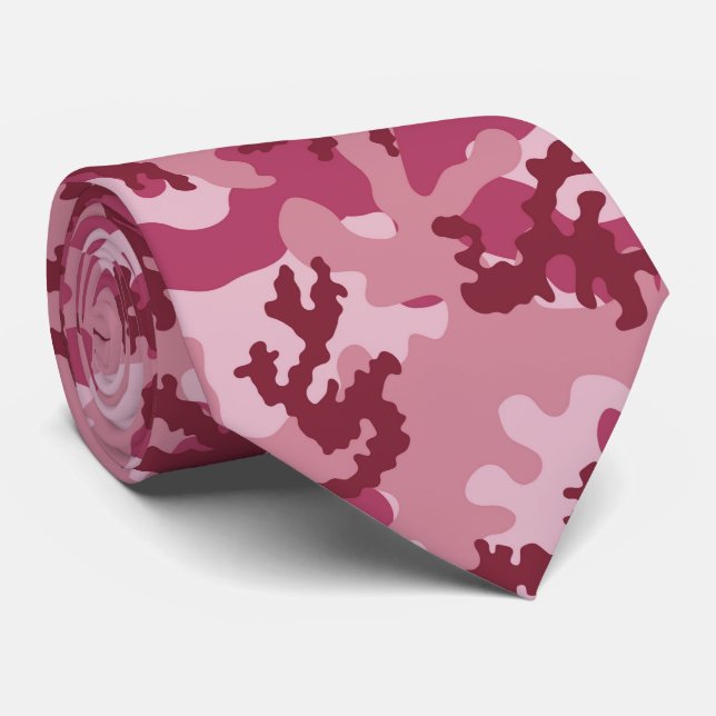Pink camouflage tie (Rolled)
