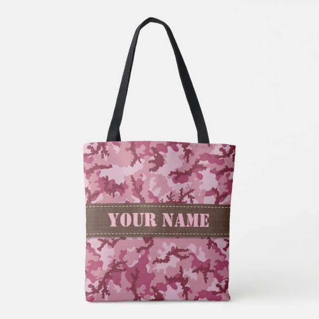 Pink camouflage tote bag (Back)