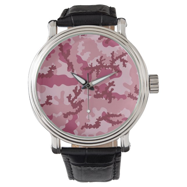 Pink camouflage watch (Front)